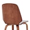 Armen Living Brinley Gray Faux Leather and Walnut Wood Dining Room Accent Chair LCBNSIWAGR - alternate 8